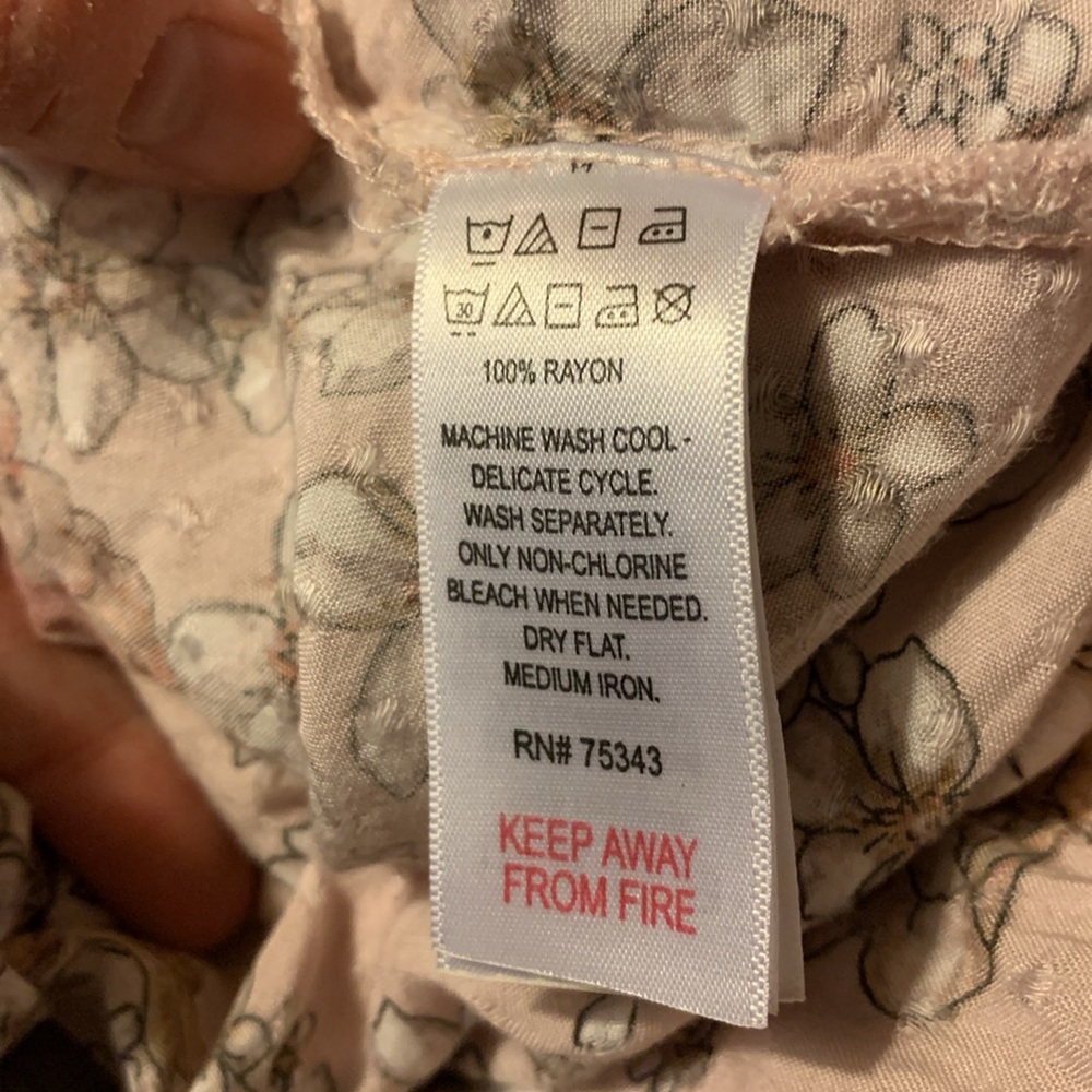 Tahari Sleepwear Cream Floral Robe Size Small - Picture 9 of 9